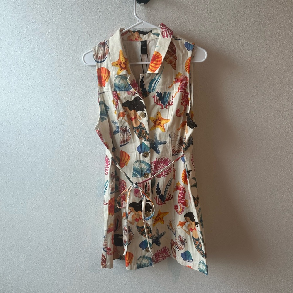 Cider Multicolor Sea Life Print Dress